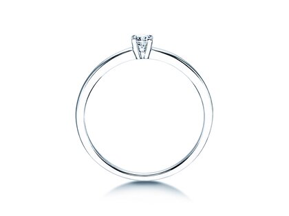 Engagement ring Modern Petite in 14K white gold with diamond 0.08ct G/SI