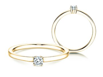 Engagement ring Modern Petite in yellow gold