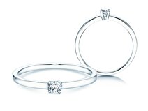 Engagement ring Modern Petite in 14K white gold with diamond 0.08ct G/SI