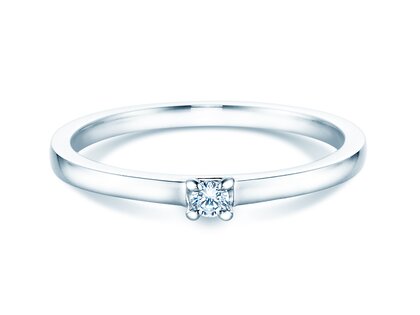 Engagement ring Modern in silver 925/- with diamond 0.05ct G/VS