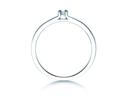 Engagement ring Modern in silver 925/- with diamond 0.05ct G/VS