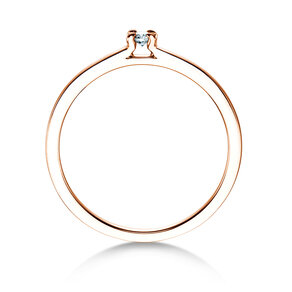 Engagement ring Modern in 14K rosé gold with diamond 0.05ct G/SI