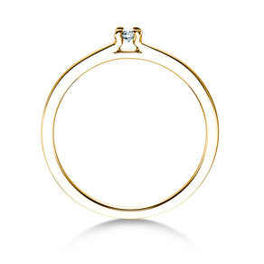 Engagement ring Modern in 14K yellow gold with diamond 0.05ct H/SI