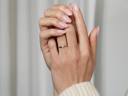 Engagement ring Modern in 14K yellow gold with diamond 0.07ct G/SI