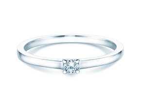 Engagement ring Modern in silver 925/- with diamond 0.07ct H/SI