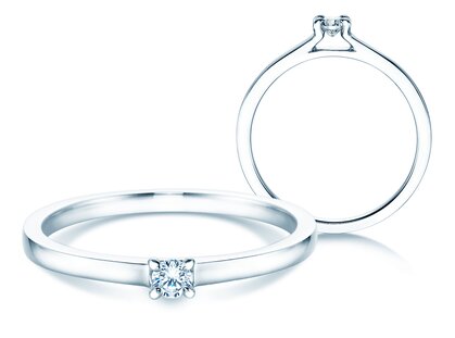 Engagement ring Modern in platinum