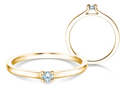 Engagement ring Modern in yellow gold