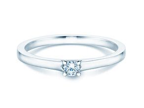Engagement ring Modern in 14K white gold with diamond 0.10ct G/SI