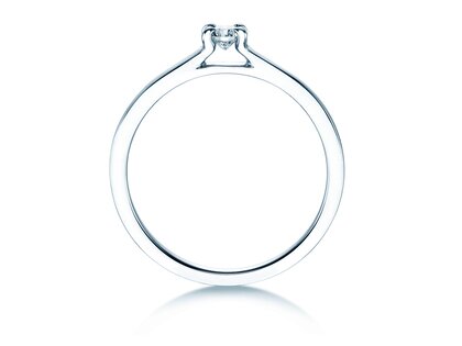 Engagement ring Modern in 14K white gold with diamond 0.10ct G/SI