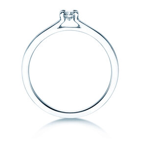 Engagement ring Modern in 14K white gold with diamond 0.10ct G/SI