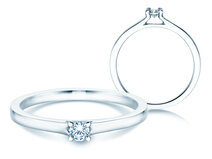 Engagement ring Modern in silver 925/- with diamond 0.10ct G/SI