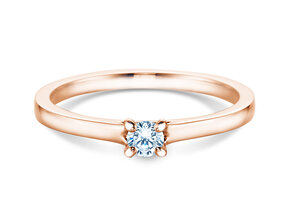 Engagement ring Modern in 18K rosé gold with lab-grown diamond 0.15ct E/VS
