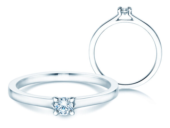 Engagement ring Modern in platinum