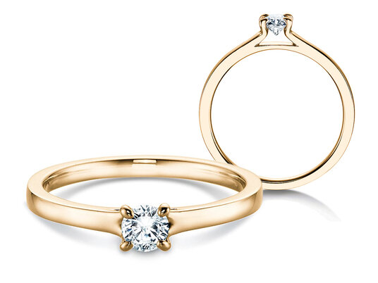 Engagement ring Modern in 9K white gold with diamond 0.25ct H/SI