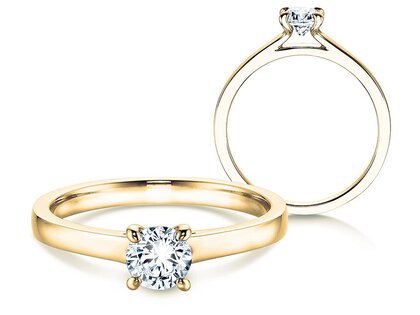 Engagement ring Modern in yellow gold