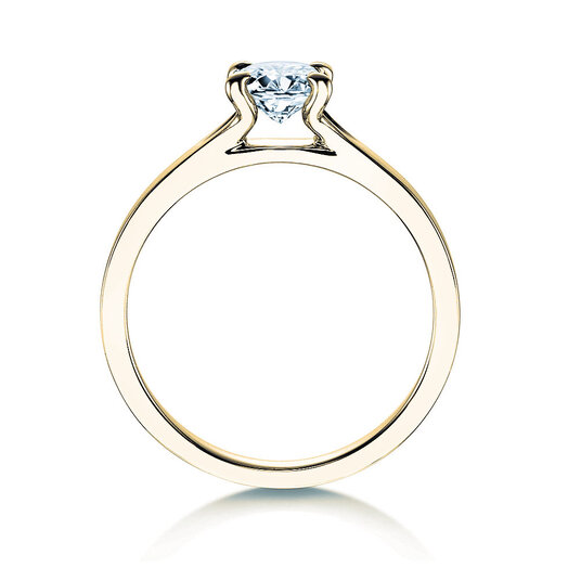 Engagement ring Modern in 9K yellow gold with lab-grown diamond 3.00ct