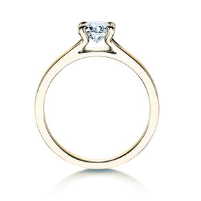 Engagement ring Modern in 9K yellow gold with lab-grown diamond 0.50ct E/VS