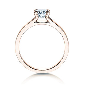 Engagement ring Modern in 14K rosé gold with diamond 0.50ct H/SI