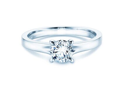 Engagement ring Modern in 14K white gold with diamond 0.50ct H/SI