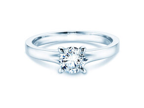 Engagement ring Modern in 14K white gold with diamond 0.50ct H/SI