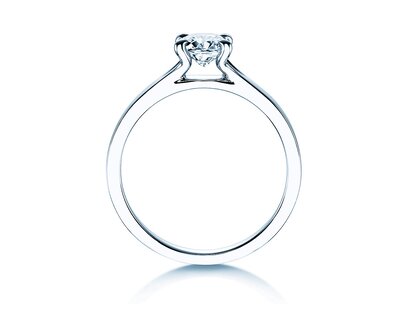 Engagement ring Modern in 14K white gold with diamond 0.50ct H/SI