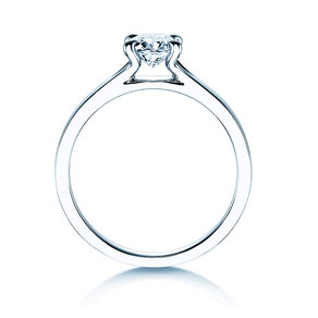 Engagement ring Modern in 14K white gold with diamond 0.50ct H/SI