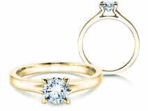 Engagement ring Modern in 14K yellow gold with diamond 0.50ct G/SI