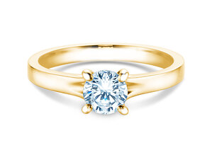 Engagement ring Modern in 18K yellow gold with diamond 0.75ct D/IF