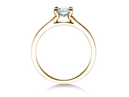 Engagement ring Modern in 18K yellow gold with diamond 0.75ct D/IF
