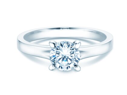 Engagement ring Modern in 18K white gold with diamond 1.50ct G/IF