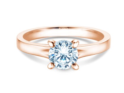 Engagement ring Modern in 18K rosé gold with diamond 1.00ct G/SI