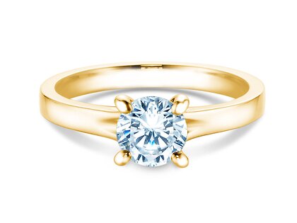 Engagement ring Modern in 9K yellow gold with diamond 1.00ct H/SI