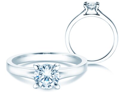 Engagement ring Modern in 14K white gold with diamond 1.00ct G/SI