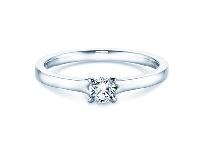 Engagement ring Modern in 9K white gold with diamond 0.25ct H/SI