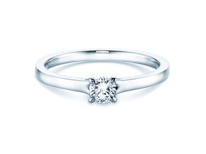 Engagement ring Modern in 9K white gold with diamond 0.25ct H/SI