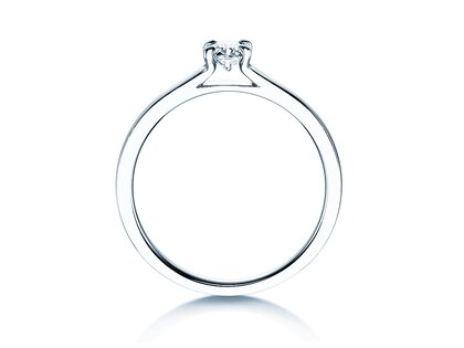 Engagement ring Modern in 9K white gold with diamond 0.25ct H/SI