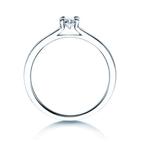 Engagement ring Modern in 9K white gold with diamond 0.25ct H/SI