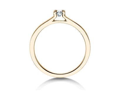 Engagement ring Modern in yellow gold