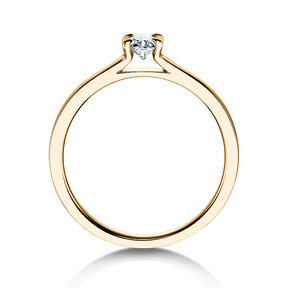Engagement ring Modern in 9K yellow gold with diamond 0.25ct H/SI