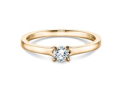 Engagement ring Modern in 9K yellow gold with diamond 0.25ct H/SI
