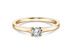 Engagement ring Modern in 9K yellow gold with diamond 0.25ct H/SI