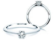 Engagement ring The One in 14K white gold with diamond 0.25ct G/SI