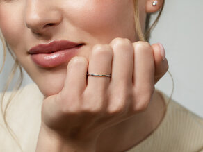 Engagement ring Promise Petite in 9K white gold with diamond 0.005ct G/SI