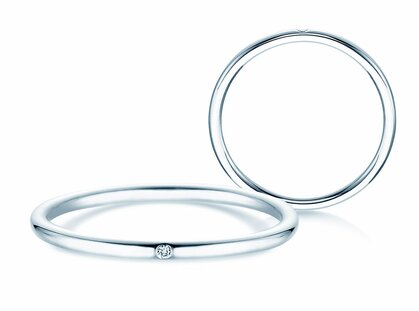 Engagement ring Promise Petite in platinum 950/- with diamond 0.005ct