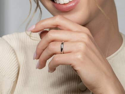 Engagement ring Promise in 14K white gold with diamond 0.05ct D/IF