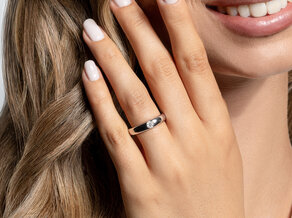 Engagement ring Promise in 9K white gold with diamond 0.25ct H/SI