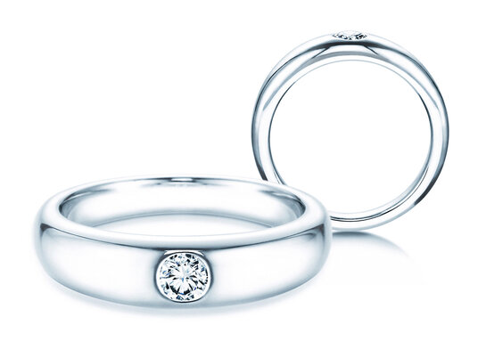 Engagement ring Promise in 9K white gold with diamond 0.25ct H/SI
