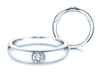 Engagement ring Promise in 14K white gold with diamond 0.25ct G/SI