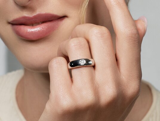 Engagement ring Promise in yellow gold