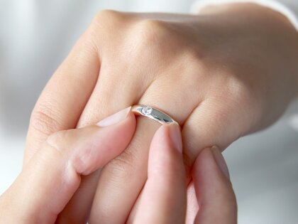 Engagement ring Promise in 9K white gold with diamond 0.25ct H/SI
